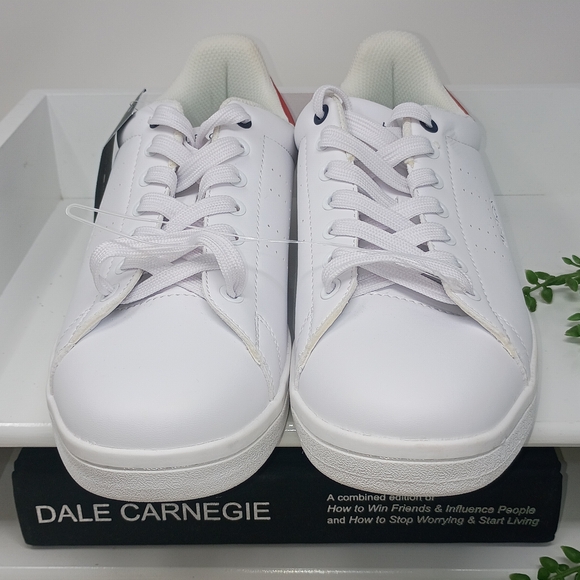 Tommy Hilfiger Men's White and Red Athletic Shoes - Picture 7 of 7